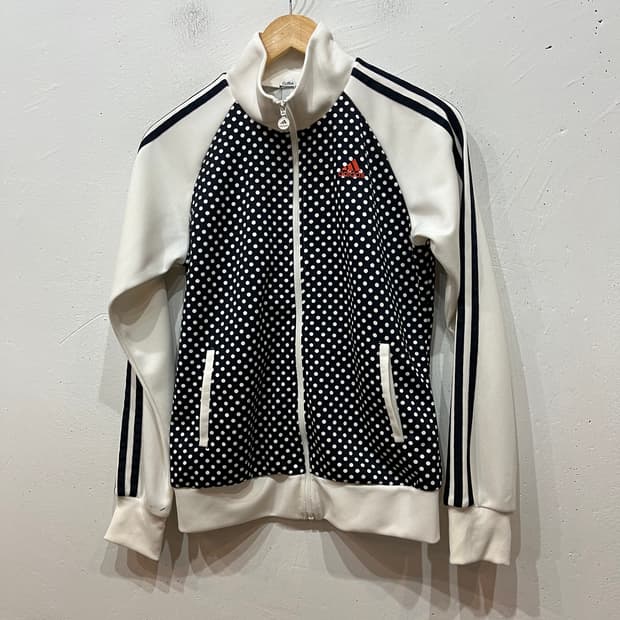아디다스 도트 땡땡이 화이트 트랙탑 져지