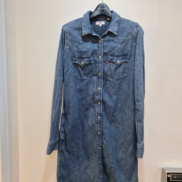 우먼 S) 리바이스 데님 웨스턴셔츠 원피스 팝니다