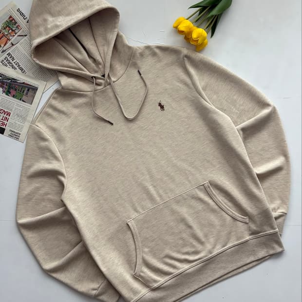 Polo 폴로랄프로렌 QR 신형 오트밀 후드티