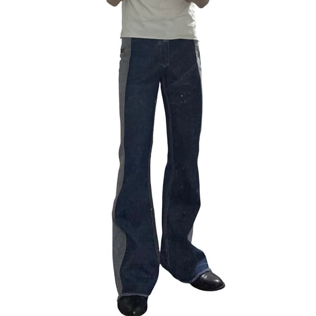 70s lee 리버시블 벨바텀 플레어 데님 팬츠