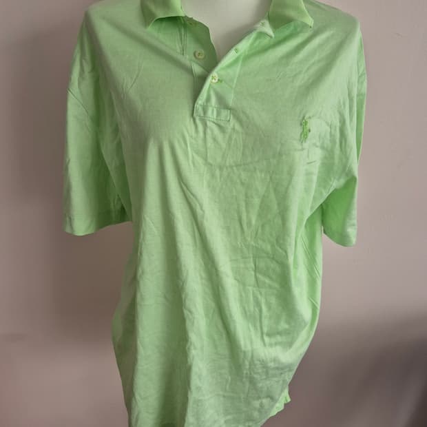 폴로 랄프로렌 반팔 카라티 연두색