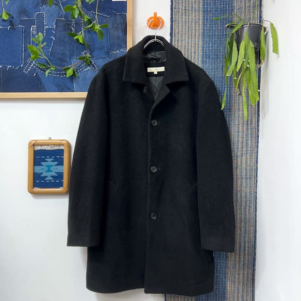 JOSEPH ABBOUD Angora Blend Wool Coat