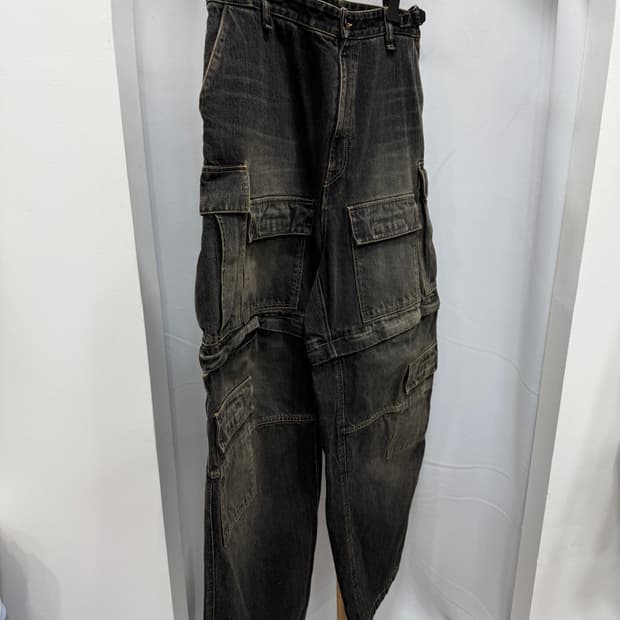 백화점판 새상품급 발렌시아가 재패니즈 데님 카고 팬츠 M 