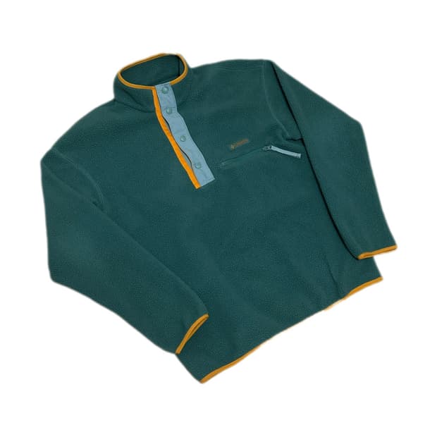 컬럼비아 민트 그린 하프 스냅 플리스 아노락