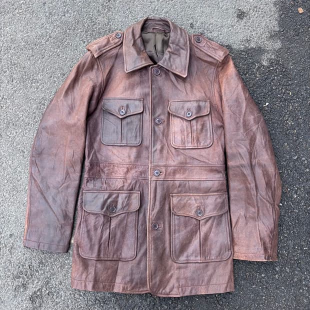 일본 아바하우스 레더 자켓