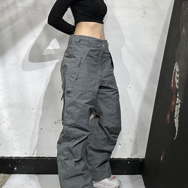 컬럼비아 그레이 와이드 트랙 팬츠 스키 바지 S