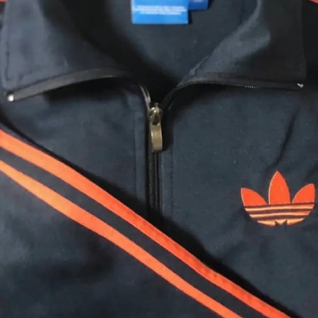 아디다스 파이어버드 트랙탑 네이비오렌지