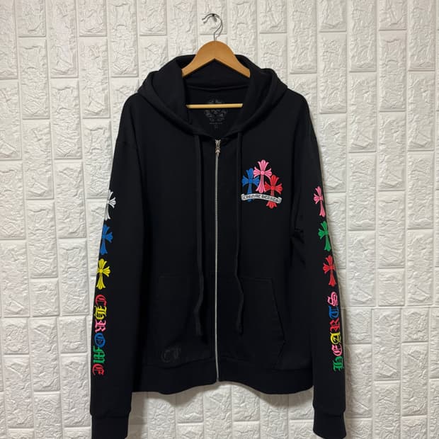 [L] 크롬하츠 멀티컬러 크로스 후드집업