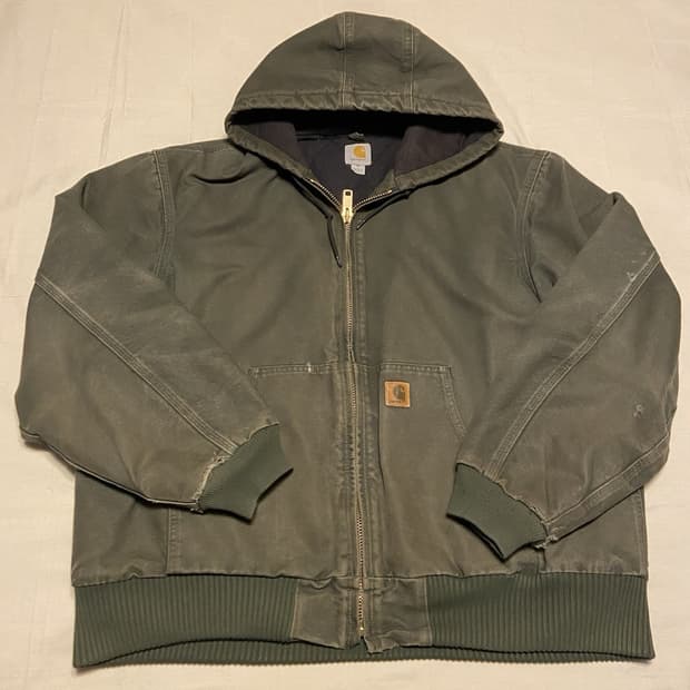 칼하트 J130 후드 자켓 모스그린