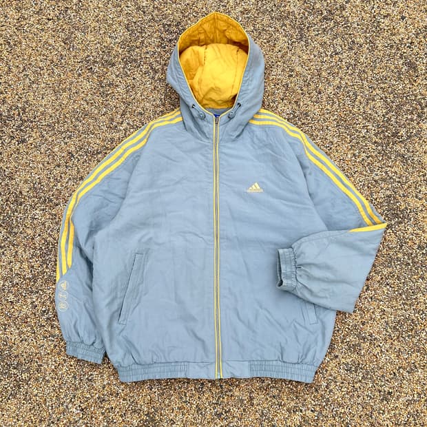 아디다스 올드스쿨 그레이 후드 패딩