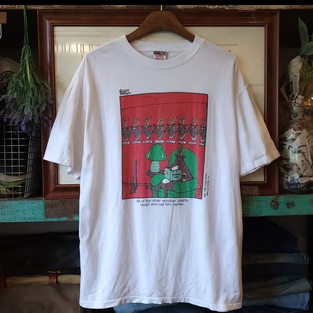 vintage 90s 루돌프 싱글 스티치 미국 빈티지 프린팅 티셔츠