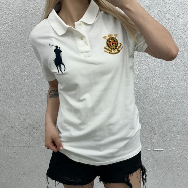 폴로 랄프로렌 치프키프 빅포니 화이트 pk반팔 S