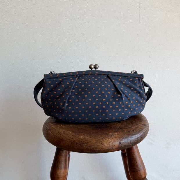 A.P.C. Navy dot campus opening bag