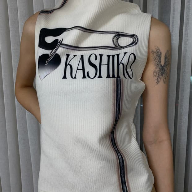 Kashiko 클립지퍼 그래픽 탑