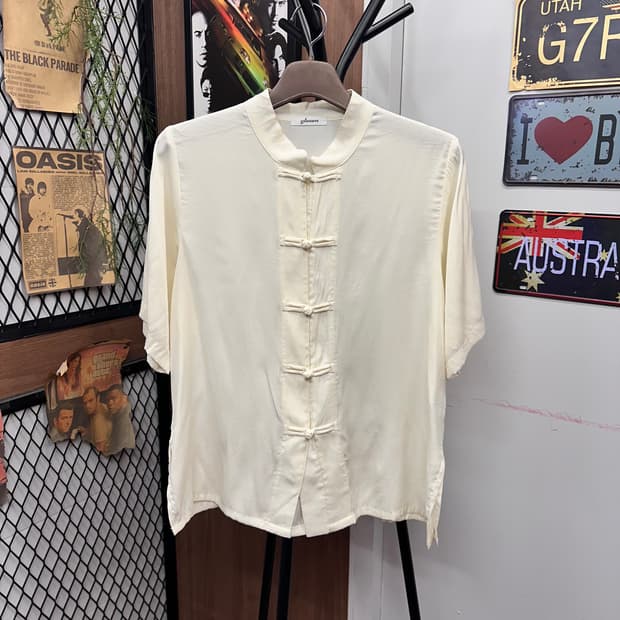 China Frog Button Loose Fit Shirt