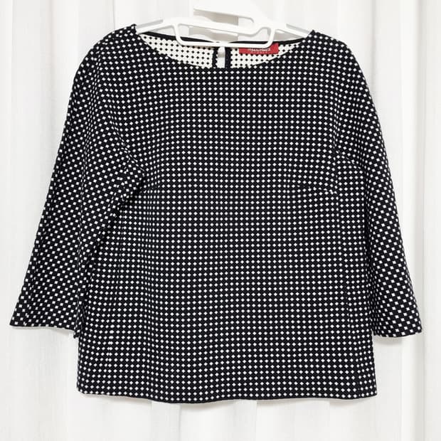 막스마라 스튜디오 오버핏 약간크롭기장 블라우스 7부 티 (55) 상태굿