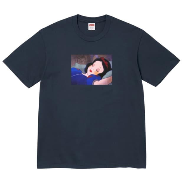 슈프림 스노우 화이트 티셔츠 네이비 (24FW)