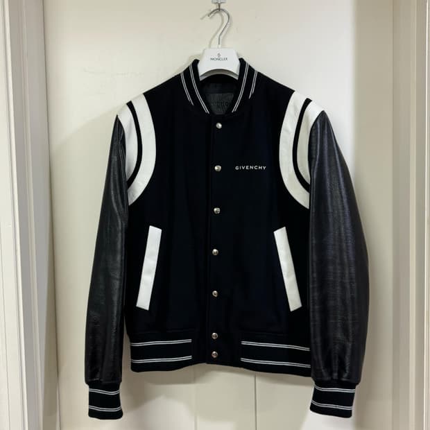 지방시 울 레더 스플릿 봄버 자켓