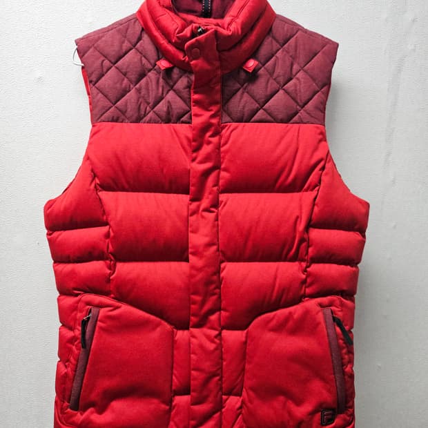 휠라 레드 패딩 조끼 베스트 100