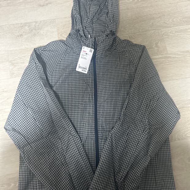 체크 바람막이 L