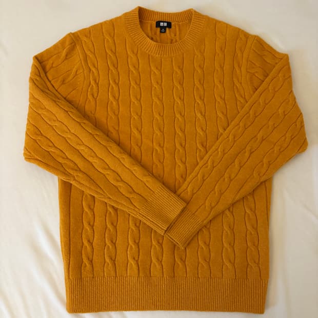 유니클로 케이블니트