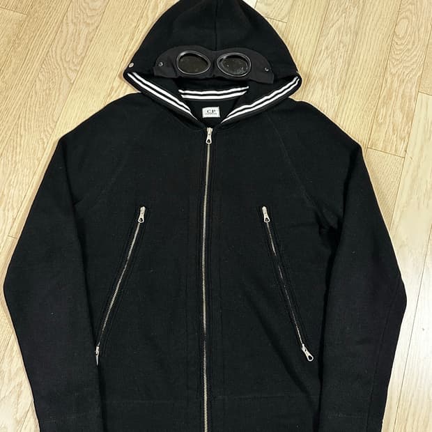 CP컴퍼니 니트 고글 투웨이 후드집업