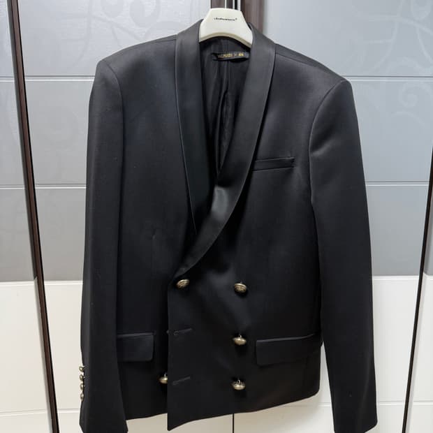 H&M 발망 새틴 블레이저 48