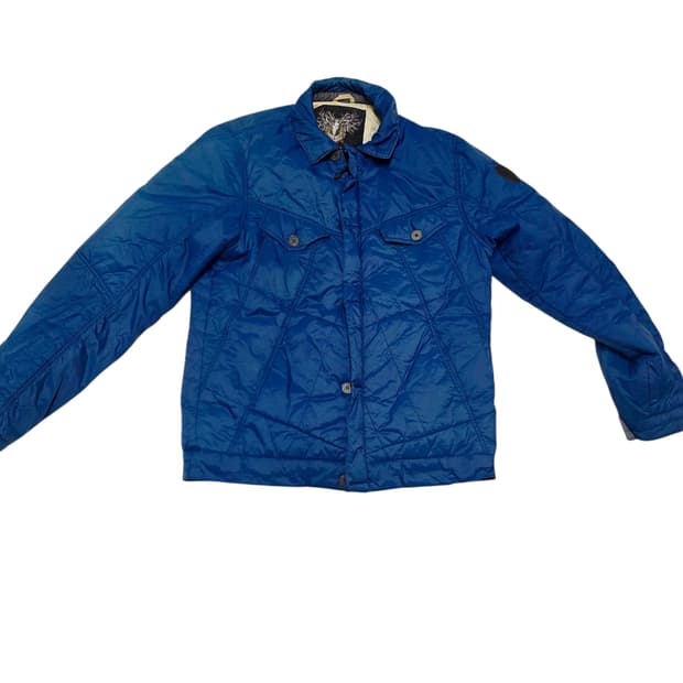 [노비스] 프리미엄 코발트 블루 카라넥 셔츠형 경량 패딩 XL