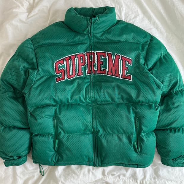Supreme mesh jersey puffer 23ss