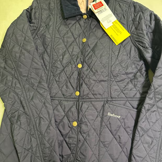 바버 걸스 썸머 리데스데일 퀼팅자켓 네이비/안감 핑크 XXL (성인 마른