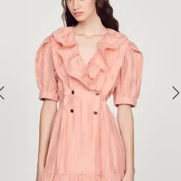 산드로 러플 미니 드레스 36사이즈