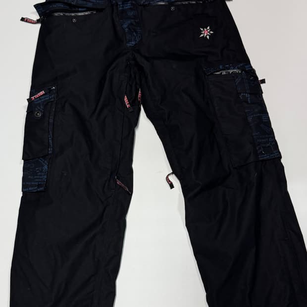 에어워크 빈티지 펑키 로고 나일론 스키바지 M