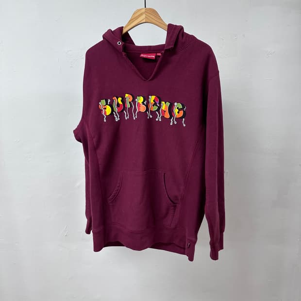 슈프림 커스텀 후드 버건디 L사이즈 (가슴단면59cm)