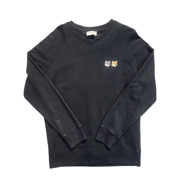 메종키츠네 폭스헤드 블랙 맨투맨 (L)