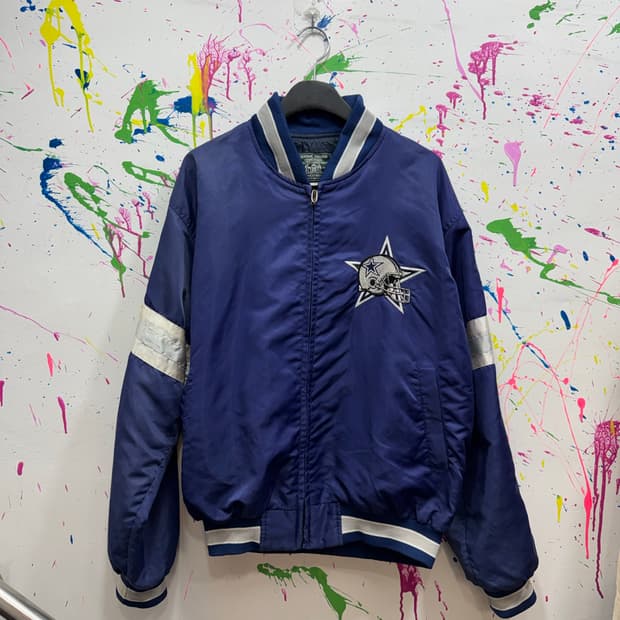 90s 빈티지 달라스 카우보이 NFL 나일론 스타디움 자켓