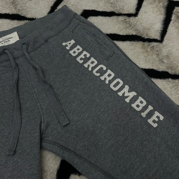 [실측XL]아베크롬비 스펠아웃 트레이닝 팬츠/그레이/기모