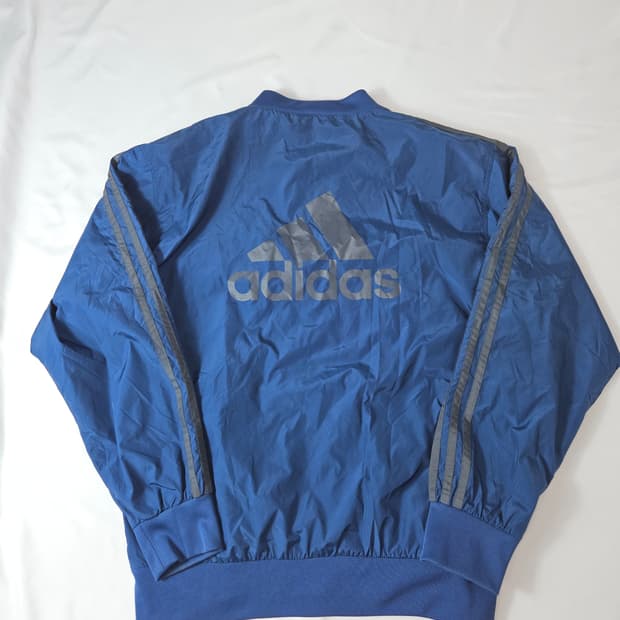아디다스 00s 코랄 올드스쿨 웜업 빅로고 바람막이 유광 빈티지 95