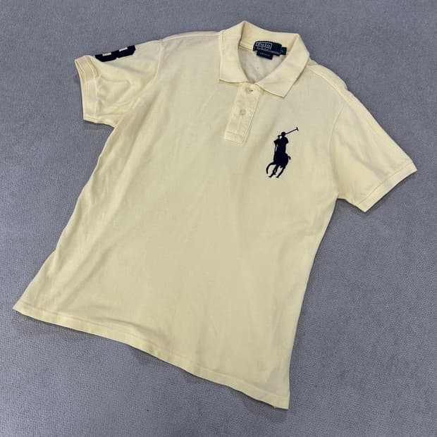 폴로 랄프로렌 옐로우 반팔 카라티 L