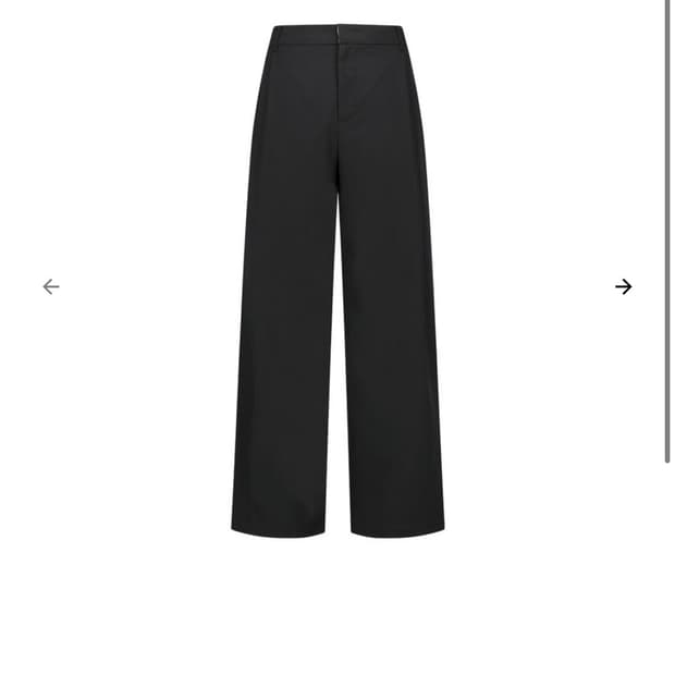 [XL] Amomento 울 스트라이프 마틴 팬츠 블랙 