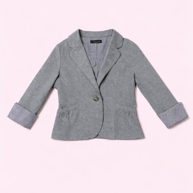 리즈리사깔 백리본 로걀 자켓 