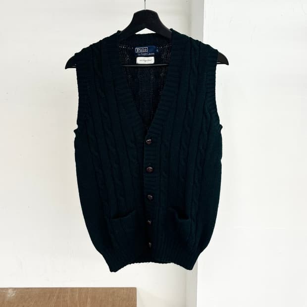 폴로 랄프로렌 그린 니트 베스트