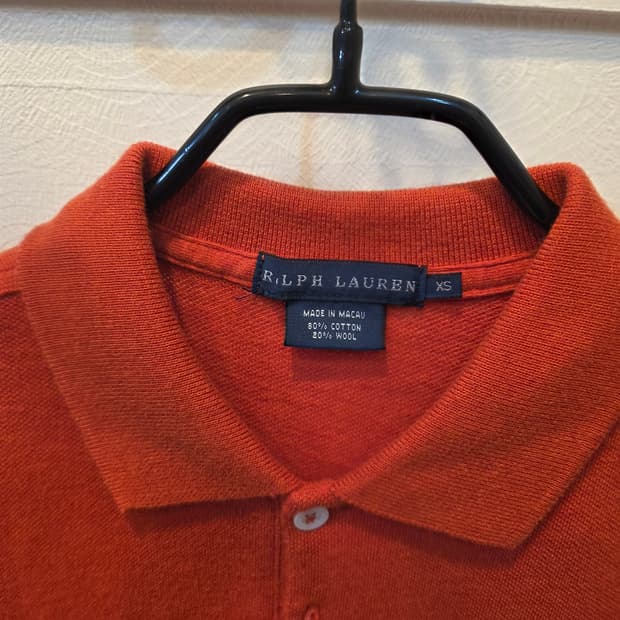 랄프로렌 오렌지색 폴로 니트 XS