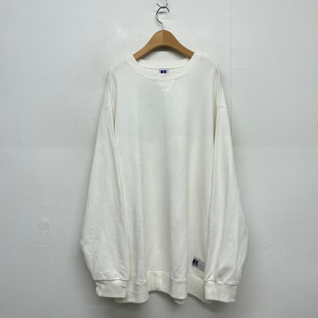 빅사이즈 러셀 화이트 스웻셔츠 5L