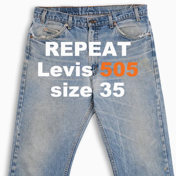 리바이스 505 오렌지탭 연청 90s USA 35인치 OR50536172