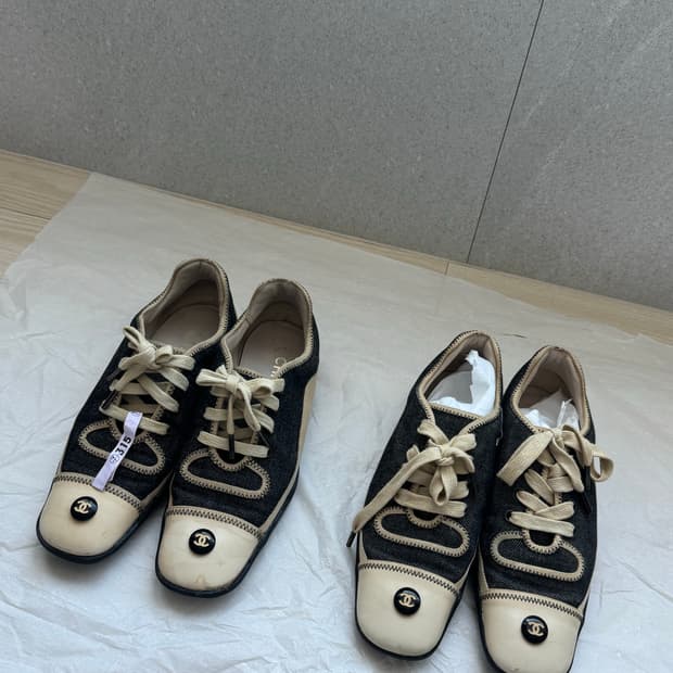 샤넬 80’s 빈티지 데님 코코마크 스니커즈