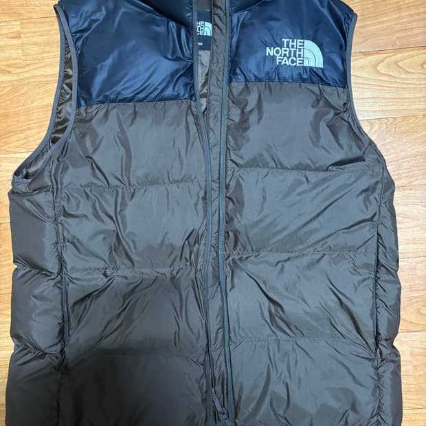 노스페이스 브라운 패딩 조끼 L