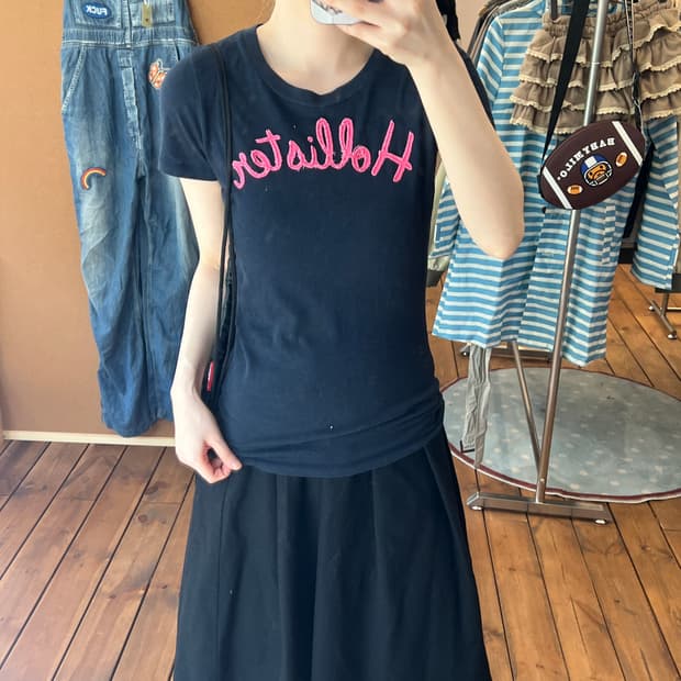 Hollister 블랙 반팔