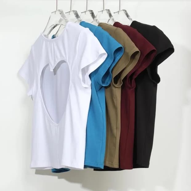 cutting heart tee 화이트