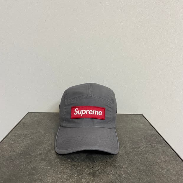 (OS) 슈프림 박스로고 캠프캡 모자 21SS 밀리터리 워시드 그레이