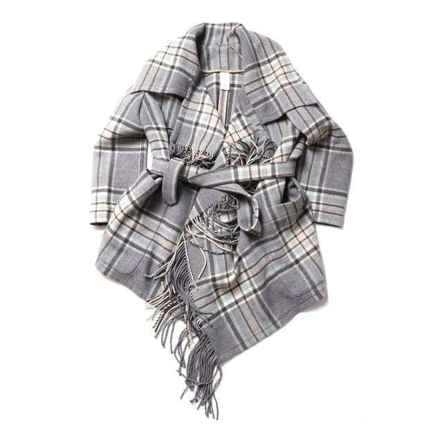 끌로에 Chloe Maxi Check Blanket Coat  